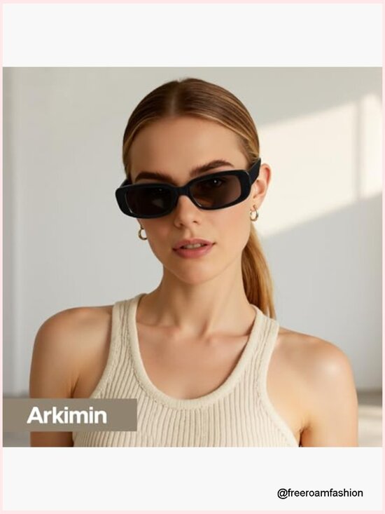 Retro Y2K Vintage Rectangular Sunglasses UV400 Protection Unisex main image 5